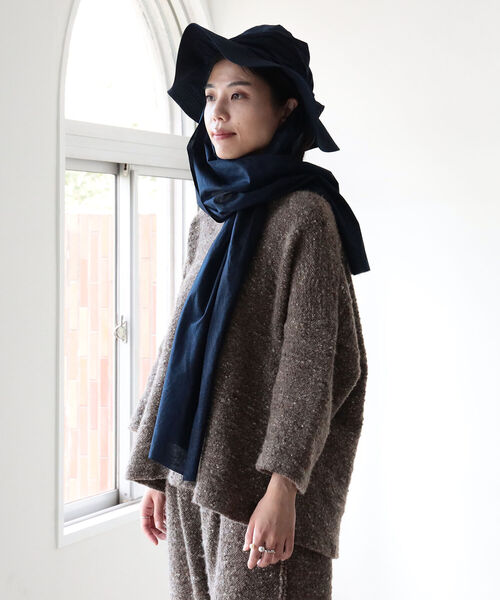 fennica(フェニカ)の「A New Dawn Bathes The World In A Fresh Light.by mo / ストールハット(キャップ・レディース・ネイビー・ONE SIZE)」の10枚目の写真