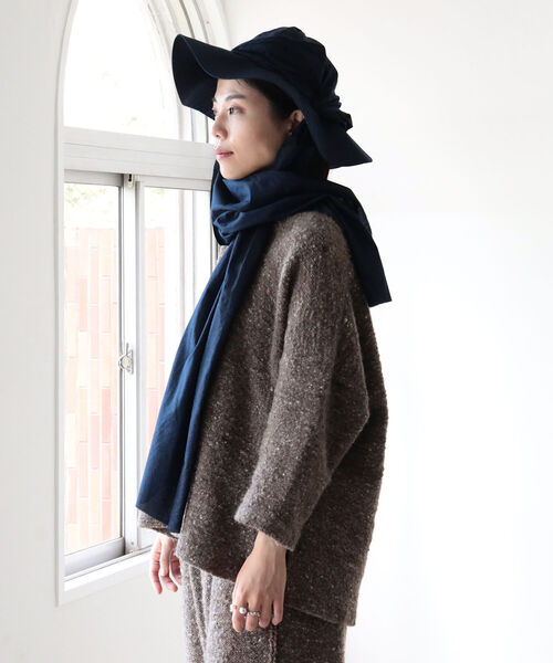 fennica(フェニカ)の「A New Dawn Bathes The World In A Fresh Light.by mo / ストールハット(キャップ・レディース・ネイビー・ONE SIZE)」の11枚目の写真