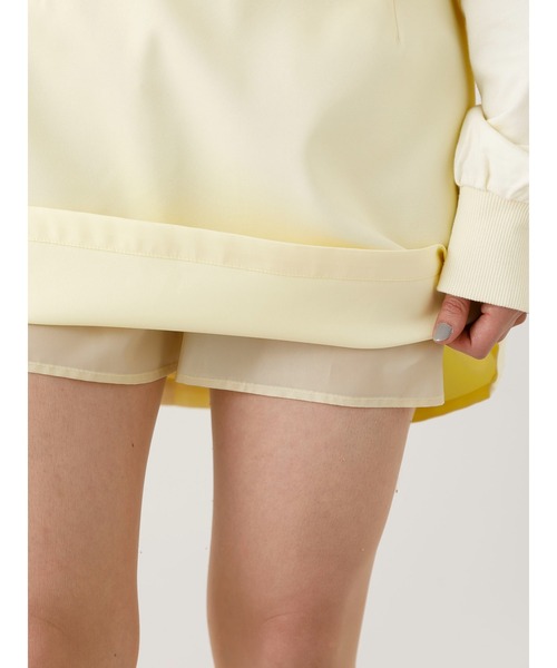 SLURR（スラ―）の「台形スカート(裏地インナーパンツ)（スカート・レディース・ブラック/ライトイエロー・M/S）」の3枚目の写真