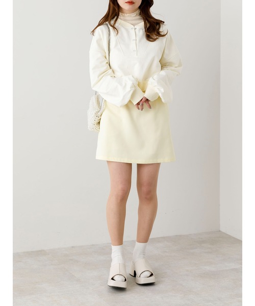 SLURR（スラ―）の「台形スカート(裏地インナーパンツ)（スカート・レディース・ブラック/ライトイエロー・M/S）」の12枚目の写真