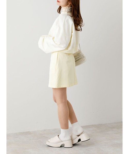 SLURR（スラ―）の「台形スカート(裏地インナーパンツ)（スカート・レディース・ブラック/ライトイエロー・M/S）」の6枚目の写真