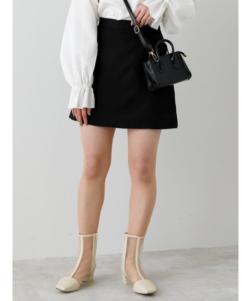 SLURR（スラ―）の「台形スカート(裏地インナーパンツ)（スカート・レディース・ブラック/ライトイエロー・M/S）」の19枚目の写真