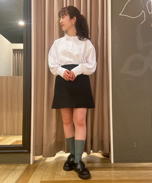 SLURR（スラ―）の「台形スカート(裏地インナーパンツ)（スカート・レディース・ブラック/ライトイエロー・M/S）」の20枚目の写真