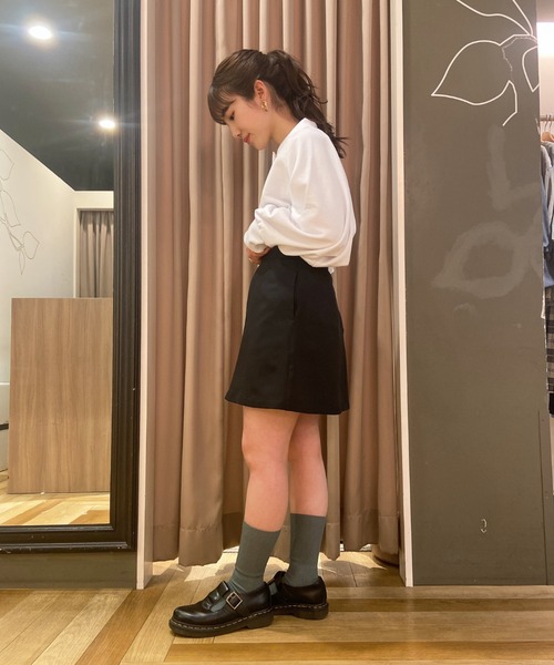 SLURR（スラ―）の「台形スカート(裏地インナーパンツ)（スカート・レディース・ブラック/ライトイエロー・M/S）」の5枚目の写真