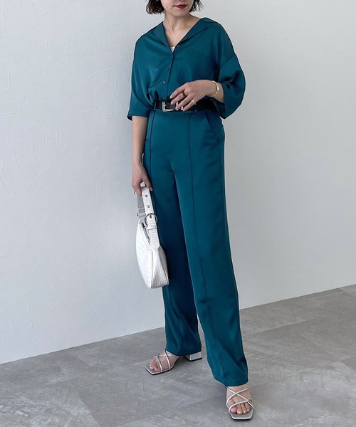 PAGEBOY（ページボーイ）の「WEB限定アイテム / アソートルーズセットアップ（つなぎ/オールインワン・レディース・ブラック/ブルー/グリーン/ブラック系その他・FREE）」の18枚目の写真