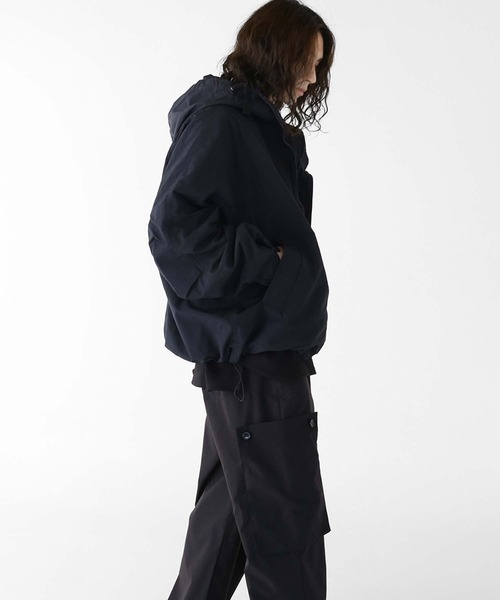 minsobi（ミンソビ）の「ダブルジップフードジャケット（ナイロンジャケット・メンズ・ブラック/グレー・FREE）」の5枚目の写真