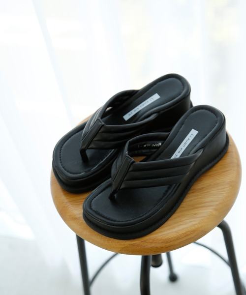 HALEY PESCA（ヘーリーペスカ）の「HALEY PESCA/厚底トングサンダル（サンダル・レディース・ホワイト/ブラック/イエロー・38/36）」の14枚目の写真