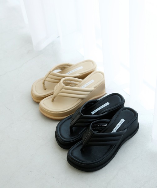 HALEY PESCA（ヘーリーペスカ）の「HALEY PESCA/厚底トングサンダル（サンダル・レディース・ホワイト/ブラック/イエロー・38/36）」の17枚目の写真