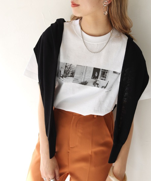 HER CLOSET(ハークローゼット)の「【shemoshelly】5.6オンスフォトプリントロゴTシャツ(Tシャツ/カットソー・レディース・ホワイト系その他/ホワイト系その他2・S/M/L)」の16枚目の写真