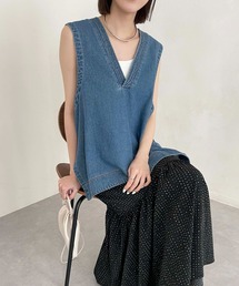 CAPRICIEUX LE'MAGE | Vネックデニムベスト(ベスト)