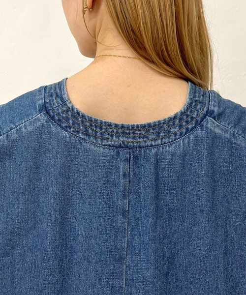 CAPRICIEUX LE'MAGE（カプリシューレマージュ）の「Vネックデニムベスト（ベスト・レディース・ブルー・FREE）」の16枚目の写真