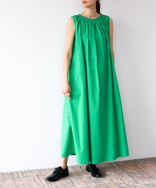 エブール バックギャザーワンピース ロング スリット エブール バックギャザーワンピース ロング スリット エブール