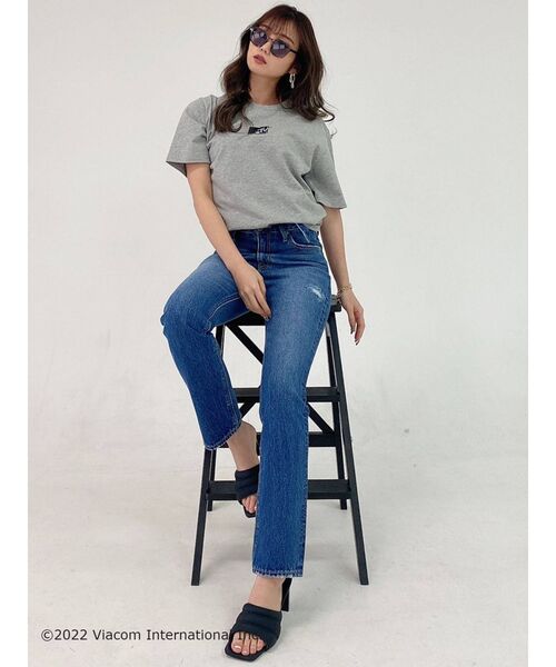 GYDA（ジェイダ）の「H/Wベルトデザインストレートデニムパンツ（デニムパンツ・レディース・ブルー/ライトブルー・X-SMALL/MEDIUM/SMALL）」の20枚目の写真