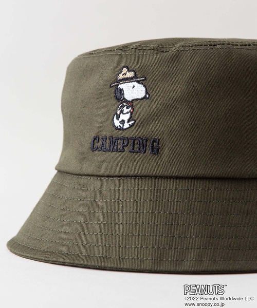 PEANUTS(ピーナッツ)の「【OUTDOOR PRODUCTS/アウトドアプロダクツ】【PEANUTS/ピーナッツ】ワンポイント刺繍バケットハット(ハット・メンズ・ブラック/ベージュ/カーキ・58cm)」の6枚目の写真