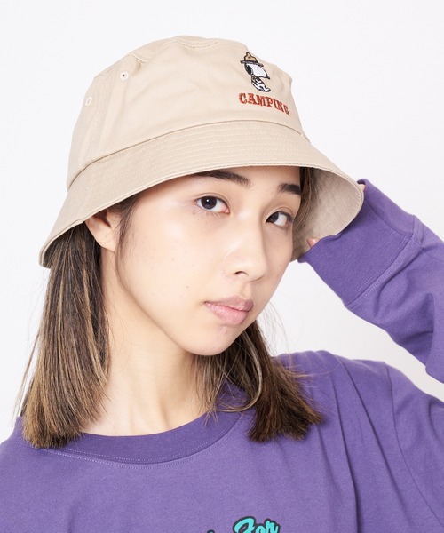 PEANUTS(ピーナッツ)の「【OUTDOOR PRODUCTS/アウトドアプロダクツ】【PEANUTS/ピーナッツ】ワンポイント刺繍バケットハット(ハット・メンズ・ブラック/ベージュ/カーキ・58cm)」の17枚目の写真