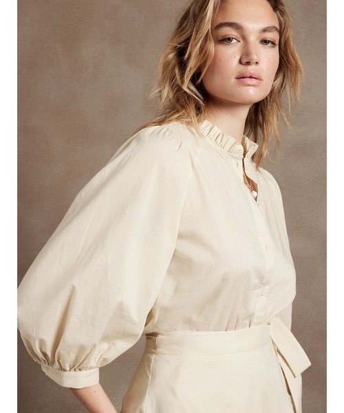 【セール】BANANA REPUBLIC FACTORY STORE ボリュームスリーブブラウス（シャツ/ブラウス）｜BANANA REPUBLIC FACTORY STORE（バナナ