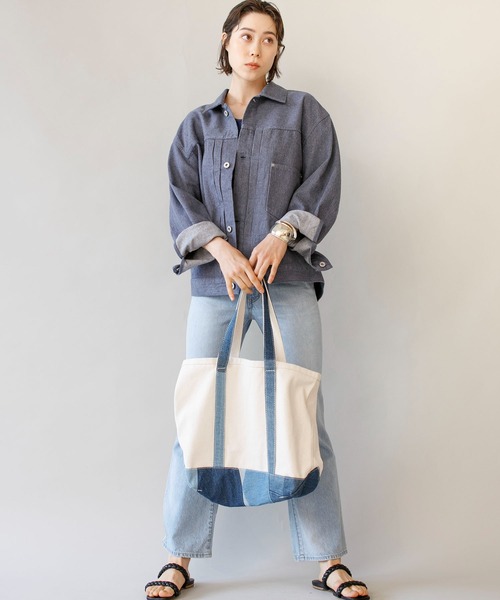 Johnbull（ジョンブル）の「【THE NEW DENIM PROJECT】トートバック（トートバッグ・メンズ・ホワイト・FREE）」の10枚目の写真