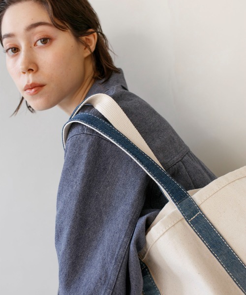 Johnbull（ジョンブル）の「【THE NEW DENIM PROJECT】トートバック（トートバッグ・メンズ・ホワイト・FREE）」の11枚目の写真