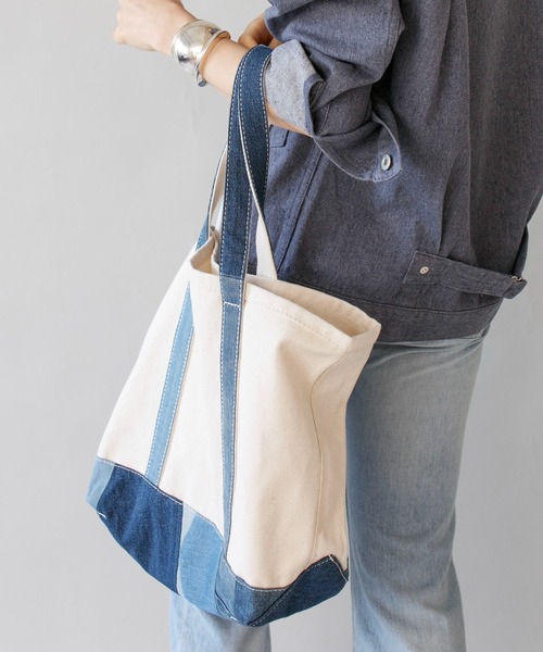 Johnbull（ジョンブル）の「【THE NEW DENIM PROJECT】トートバック（トートバッグ・メンズ・ホワイト・FREE）」の13枚目の写真