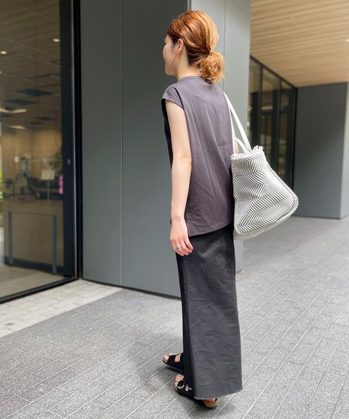 Spick & Span（スピックアンドスパン）の「≪追加≫綿麻チノマキシスカート（スカート・レディース・ブラック/カーキ/ベージュ・40/38/36）」の6枚目の写真