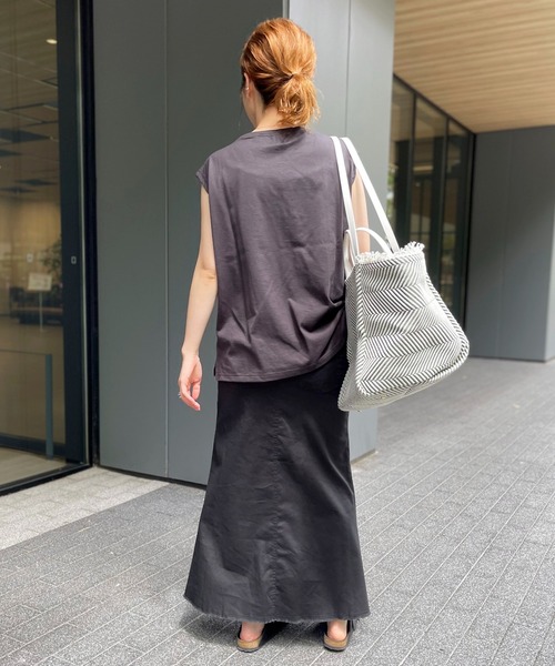 Spick & Span（スピックアンドスパン）の「≪追加≫綿麻チノマキシスカート（スカート・レディース・ブラック/カーキ/ベージュ・40/38/36）」の7枚目の写真