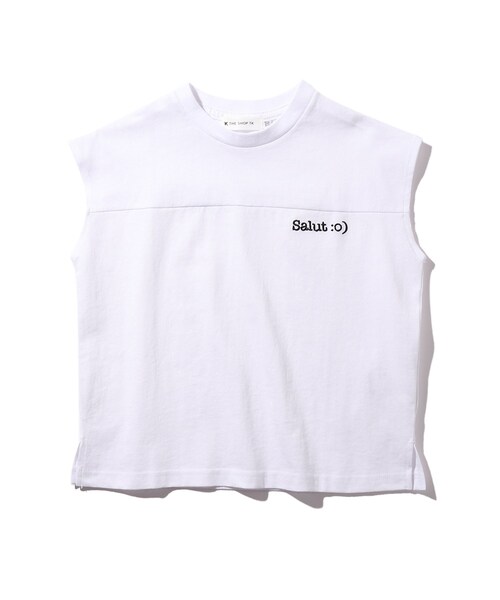 THE SHOP TK （ザ ショップ ティーケー ）の「◆【100‐140】USAコットンフレンチロゴT（Tシャツ/カットソー・キッズ・ホワイト/オレンジ/ブルー/グリーン・11/10/12/13/14）」の2枚目の写真