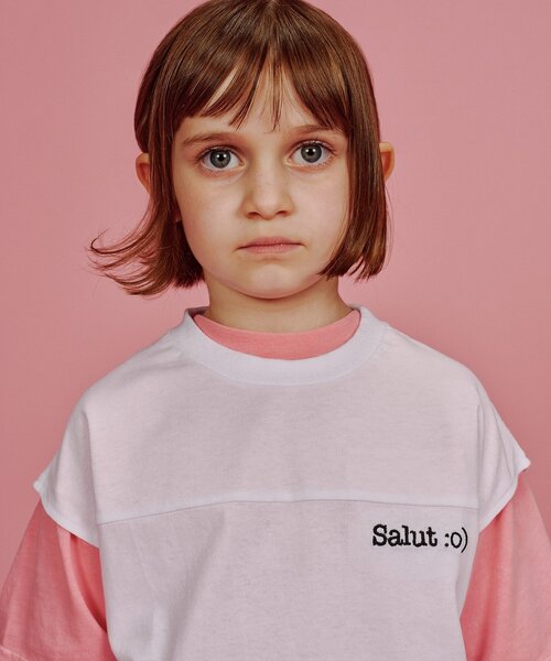 THE SHOP TK （ザ ショップ ティーケー ）の「◆【100‐140】USAコットンフレンチロゴT（Tシャツ/カットソー・キッズ・ホワイト/オレンジ/ブルー/グリーン・11/10/12/13/14）」の6枚目の写真