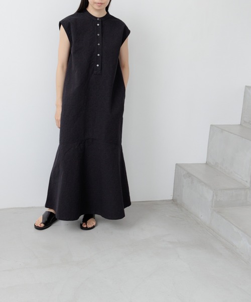 yuw(ユウ)の「ジャガードノースリーブワンピース 294255(ワンピース・レディース・ブラック/アイボリー・FREE)」の16枚目の写真