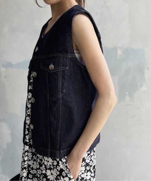 Spick & Span（スピックアンドスパン）の「【JUST FEMALE/ジャストフィーメール】 Bright ベスト（ベスト・レディース・ネイビー・FREE）」の11枚目の写真
