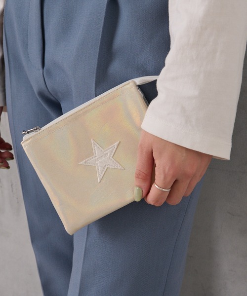 Actually（アクチュアリー）の「メッシュダブルポーチ（ポーチ・レディース・シルバー×ゴールド/ブラック/ゼブラ/ストライプ/ドット・フリー）」の3枚目の写真