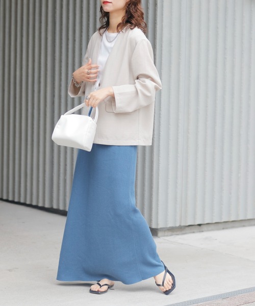 CIAOPANIC TYPY（チャオパニックティピー）の「テックリネンノーカラージャケット（ノーカラージャケット・レディース・ライトグレー/ブラック/ベージュ・ONE SIZE）」の21枚目の写真