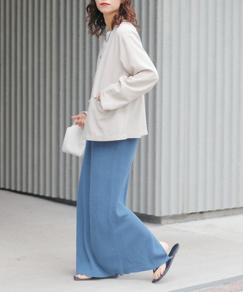 CIAOPANIC TYPY（チャオパニックティピー）の「テックリネンノーカラージャケット（ノーカラージャケット・レディース・ライトグレー/ブラック/ベージュ・ONE SIZE）」の22枚目の写真