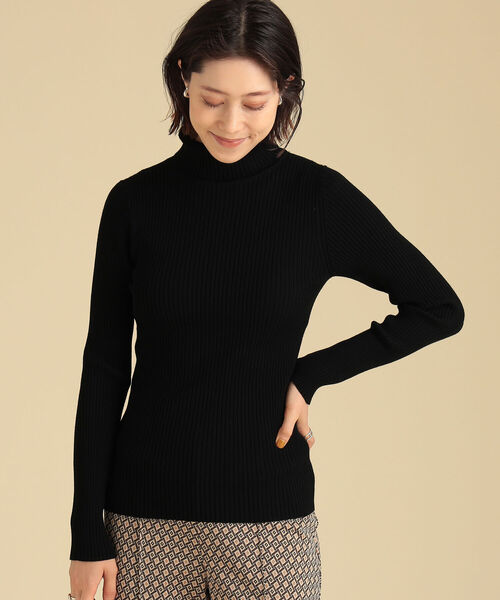 Ray BEAMS（レイビームス）の「Ray BEAMS / 14G リブ タートル ニット（ニット/セーター・レディース・イエロー/ブルー/ブラック/オフホワイト・ONE SIZE）」の21枚目の写真