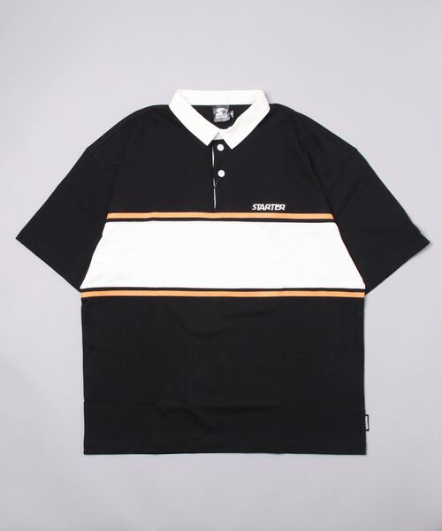 STARTER（スターター）の「STARTER/スターター  配色切替ラガーポロシャツ / ST-ST031（ポロシャツ・レディース・ブラック/グリーン/ホワイト・MEDIUM/LARGE/X-LARGE）」の8枚目の写真