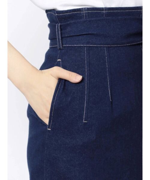 MERCURYDUO（マーキュリーデュオ）の「ステッチデザインストレッチタイトスカート（スカート・レディース・ブラウン/ピンク/イエロー/インディゴブルー・SMALL/MEDIUM）」の22枚目の写真