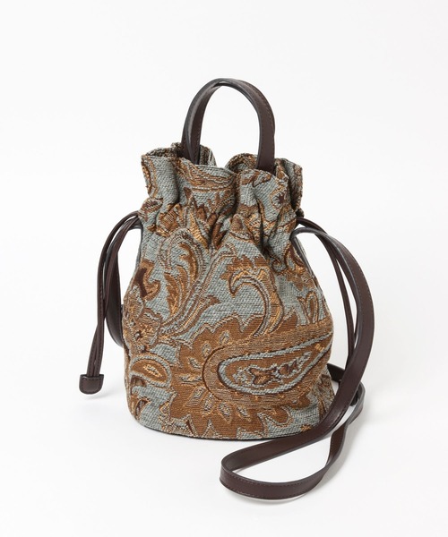 LEPSIM（レプシィム）の「ゴブランキンチャクショルダーバッグ　344093（ショルダーバッグ・レディース・ブラウン/ブルー・ONE SIZE）」の13枚目の写真