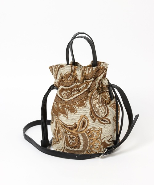 LEPSIM（レプシィム）の「ゴブランキンチャクショルダーバッグ　344093（ショルダーバッグ・レディース・ブラウン/ブルー・ONE SIZE）」の3枚目の写真