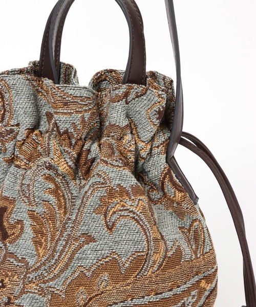 LEPSIM（レプシィム）の「ゴブランキンチャクショルダーバッグ　344093（ショルダーバッグ・レディース・ブラウン/ブルー・ONE SIZE）」の10枚目の写真