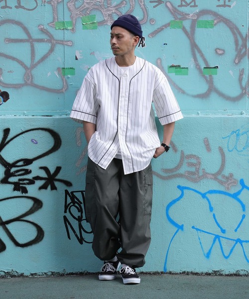 BACK NUMBER（バックナンバー）の「【BACK NUMBER】ベースボールシャツ（シャツ/ブラウス・メンズ・ネイビー/グレー/ホワイト×ネイビー・M/L）」の19枚目の写真