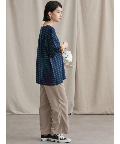AMERICAN HOLIC(アメリカンホリック)の「袖ドロストカットプルオーバー(Tシャツ/カットソー・レディース・グリーン/マルチ・M/L)」の10枚目の写真