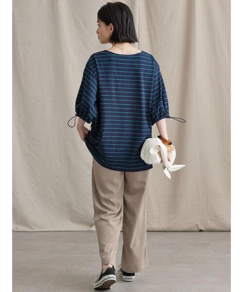 AMERICAN HOLIC(アメリカンホリック)の「袖ドロストカットプルオーバー(Tシャツ/カットソー・レディース・グリーン/マルチ・M/L)」の11枚目の写真