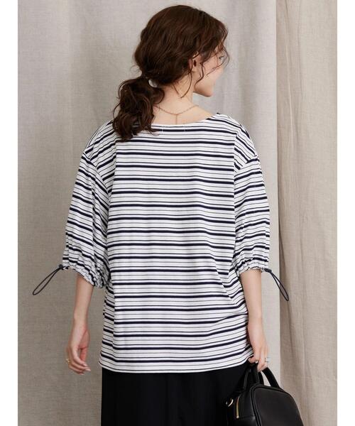 AMERICAN HOLIC(アメリカンホリック)の「袖ドロストカットプルオーバー(Tシャツ/カットソー・レディース・グリーン/マルチ・M/L)」の14枚目の写真