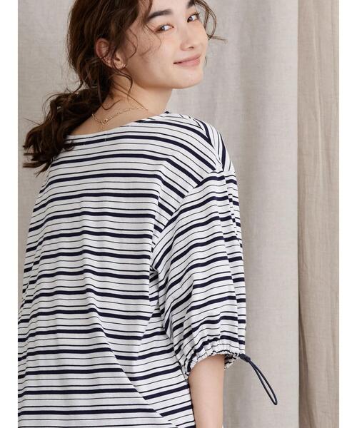 AMERICAN HOLIC(アメリカンホリック)の「袖ドロストカットプルオーバー(Tシャツ/カットソー・レディース・グリーン/マルチ・M/L)」の17枚目の写真