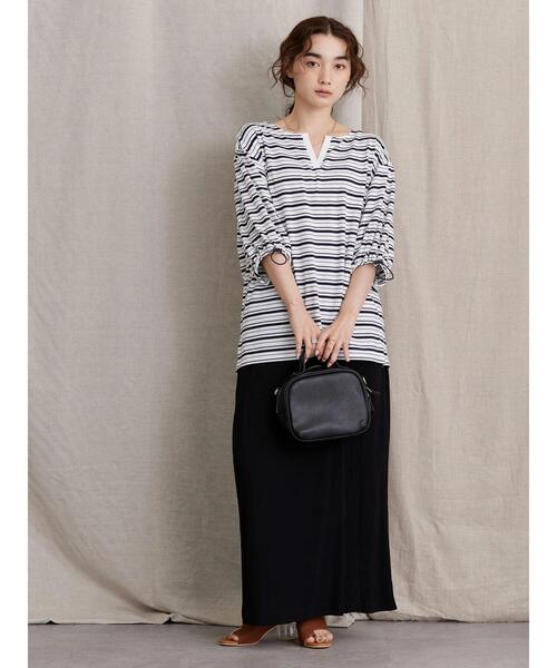 AMERICAN HOLIC(アメリカンホリック)の「袖ドロストカットプルオーバー(Tシャツ/カットソー・レディース・グリーン/マルチ・M/L)」の18枚目の写真