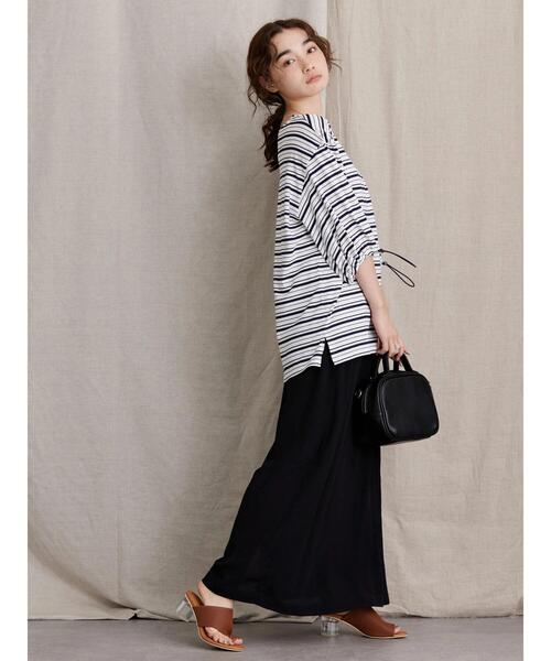 AMERICAN HOLIC(アメリカンホリック)の「袖ドロストカットプルオーバー(Tシャツ/カットソー・レディース・グリーン/マルチ・M/L)」の19枚目の写真