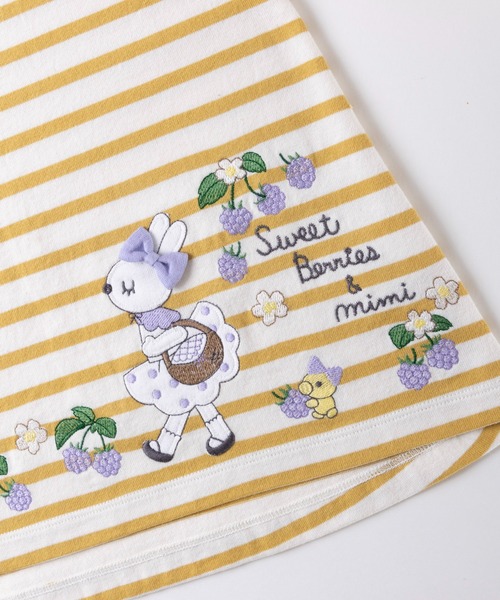 KP（ケーピー）の「ボーダー七分袖チュニック(100～130cm)（Tシャツ/カットソー・キッズ・ピンク/イエロー・110cm/100cm/120cm/130cm）」の11枚目の写真