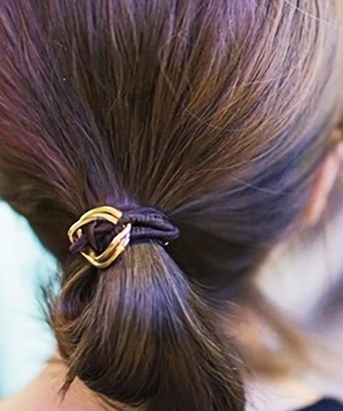 Fun & Daily（ファンアンドデイリー）の「F&D : ハートリングヘアゴム＆ブレス（ヘアゴム・レディース・ブラック/ブラウン/ワイン/ホワイト・FREE）」の10枚目の写真