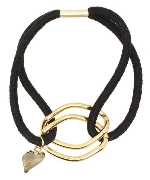 Fun & Daily（ファンアンドデイリー）の「F&D : ハートリングヘアゴム＆ブレス（ヘアゴム・レディース・ブラック/ブラウン/ワイン/ホワイト・FREE）」の5枚目の写真