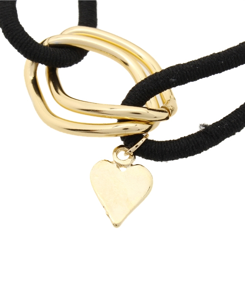 Fun & Daily（ファンアンドデイリー）の「F&D : ハートリングヘアゴム＆ブレス（ヘアゴム・レディース・ブラック/ブラウン/ワイン/ホワイト・FREE）」の6枚目の写真