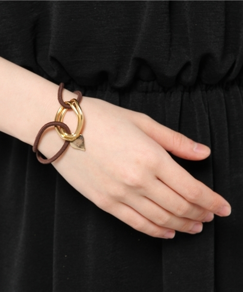 Fun & Daily（ファンアンドデイリー）の「F&D : ハートリングヘアゴム＆ブレス（ヘアゴム・レディース・ブラック/ブラウン/ワイン/ホワイト・FREE）」の7枚目の写真